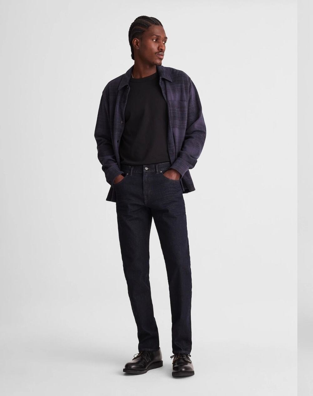 NWT Madewell the athletic slim jean 33x30 stretch dark blue style NY892.